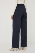 Штани BOSS жіночі колір синій пряме висока посадка