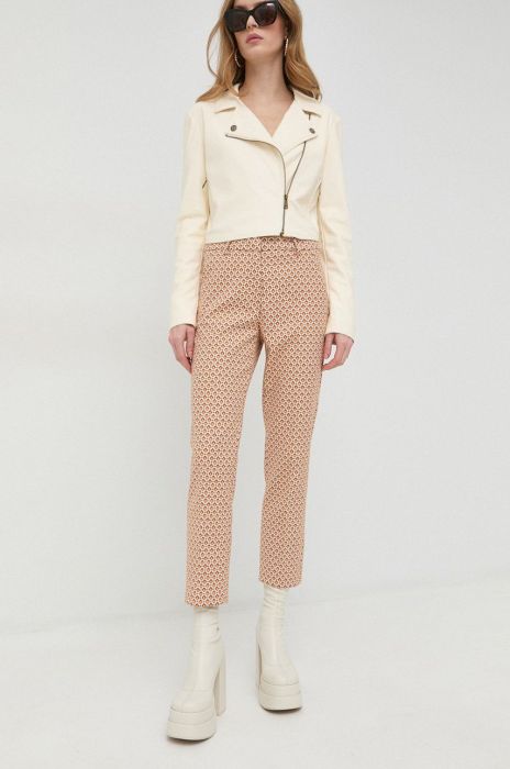 Штани Weekend Max Mara жіночі колір помаранчевий облягаюче середня посадка