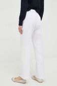 Штани Guess жіночі колір білий широке висока посадка (3019914)