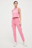 Спортивні штани Guess колір рожевий з принтом (3148057)