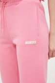 Спортивні штани Guess колір рожевий з принтом (3148057)