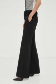 Штани MICHAEL Michael Kors жіночі колір чорний пряме середня посадка