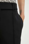 Штани MICHAEL Michael Kors жіночі колір чорний пряме середня посадка