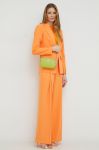 Штани Twinset жіночі колір помаранчевий широке висока посадка