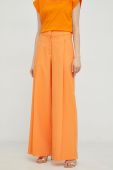 Штани Twinset жіночі колір помаранчевий широке висока посадка