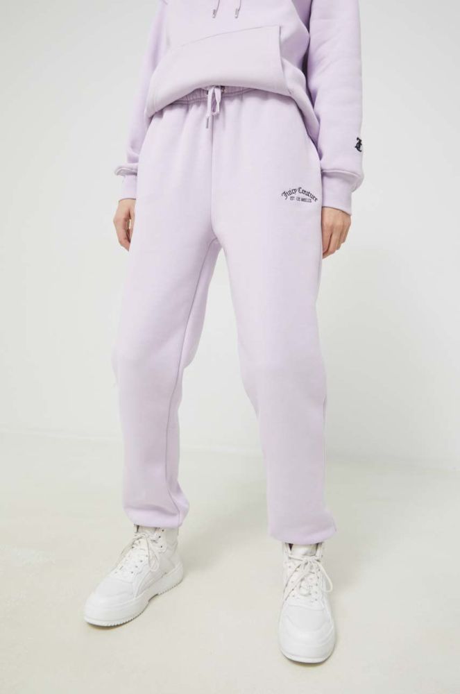 Спортивні штани Juicy Couture Wendy жіночі колір фіолетовий з аплікацією