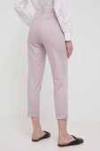 Штани Sisley жіночі колір рожевий фасон сигарети висока посадка (3282758)