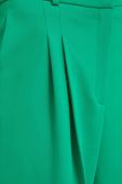 Штани HUGO жіночі колір зелений широке висока посадка