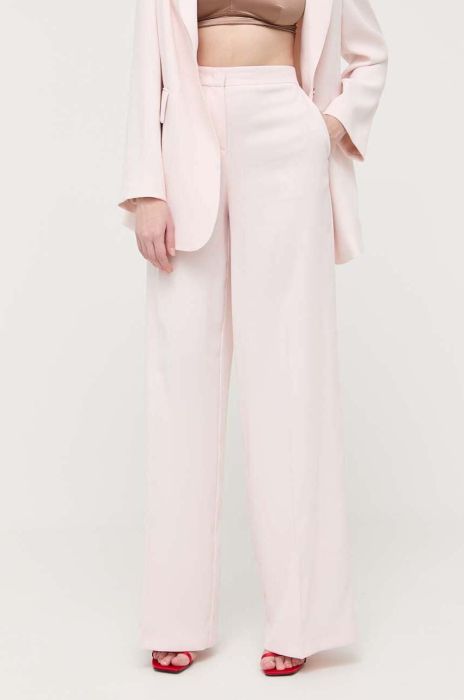 Штани Pinko жіночі колір рожевий широке висока посадка (3154290)