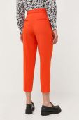 Штани BOSS жіночі колір помаранчевий пряме висока посадка