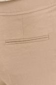 Штани з домішкою льону Luisa Spagnoli колір бежевий широке висока посадка
