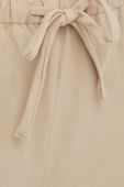 Штани з домішкою льону R?sum? колір бежевий широке висока посадка