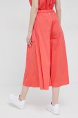 Штани Deha жіночі колір помаранчевий широке висока посадка