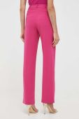 Штани Patrizia Pepe жіночі колір рожевий широке висока посадка