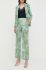 Штани Morgan жіночі колір зелений пряме висока посадка (3285300)