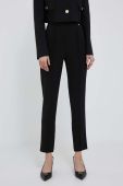 Штани Artigli жіночі колір чорний пряме висока посадка (3218486)