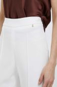 Штани Artigli жіночі колір білий пряме висока посадка