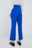 Штани Artigli жіночі пряме висока посадка колір блакитний