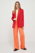 Штани Artigli жіночі колір помаранчевий широке висока посадка (3251155)