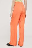 Штани Artigli жіночі колір помаранчевий широке висока посадка (3251155)