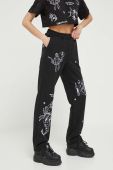 Спортивні штани Sixth June колір чорний з принтом