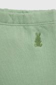 Дитячі бавовняні штанці United Colors of Benetton колір зелений однотонні (2980252)