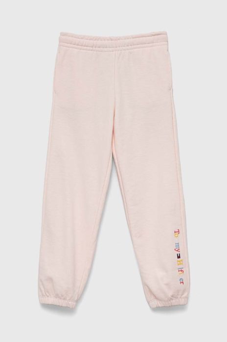 Дитячі спортивні штани Tommy Hilfiger колір рожевий з аплікацією (3144901)