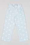 Дитячі бавовняні штани zippy візерунок колір блакитний