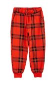 Дитячі бавовняні штани Mini Rodini колір червоний візерунок