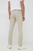 Штани Guess Чоловічі колір бежевий пряме