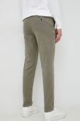 Штани з домішкою льону Tommy Hilfiger колір зелений фасон chinos (3031564)