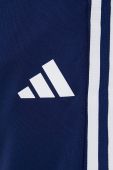 Штани для тренувань adidas Performance Train Essentials 3-Stripes колір синій з аплікацією