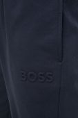 Бавовняні штани лаунж BOSS колір синій однотонні