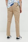 Штани Superdry чоловічі колір бежевий облягаюче