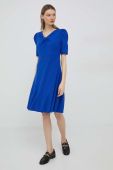 Сукня Dkny колір синій mini розкльошена (2915136)