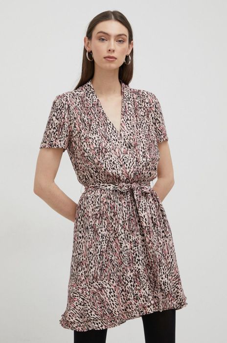 Сукня Guess колір рожевий mini розкльошена (2915172)