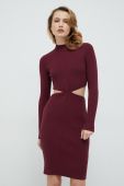 Сукня Guess колір бордовий mini облягаюча (2906348)