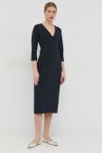 Сукня Max Mara Leisure колір синій midi облягаюча (2937141)