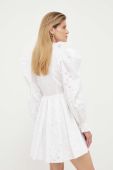 Бавовняна сукня Custommade Jennifer колір білий mini розкльошена