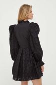 Бавовняна сукня Custommade Jennifer колір чорний mini розкльошена