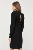 Сукня Notes du Nord колір чорний mini облягаюча (3151417)