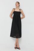 Сукня Notes du Nord колір чорний midi розкльошена (2879821)
