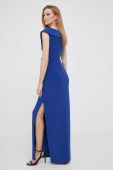 Сукня Lauren Ralph Lauren maxi розкльошена колір блакитний