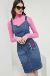 Джинсова сукня Love Moschino mini пряма колір блакитний