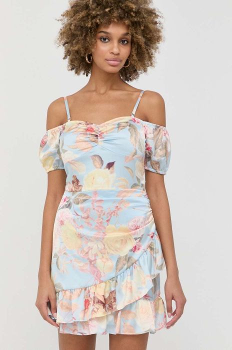 Сукня Guess mini пряма колір блакитний (3015061)