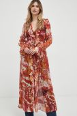 Сукня Guess колір помаранчевий maxi розкльошена (3082733)