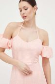 Сукня Guess колір рожевий mini розкльошена (3117608)
