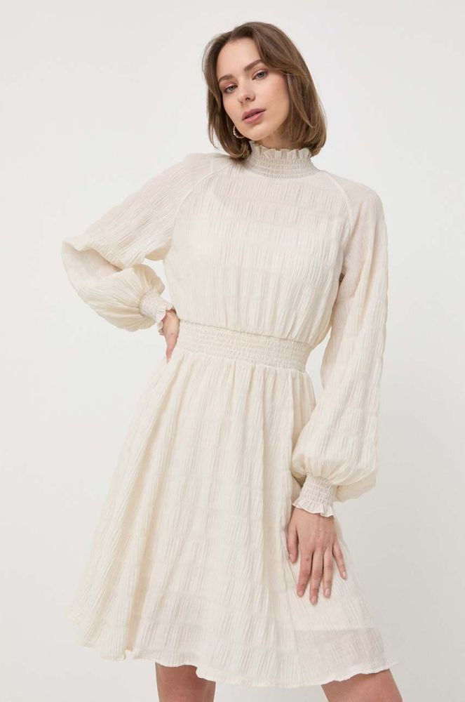 Сукня Ivy Oak колір бежевий mini розкльошена