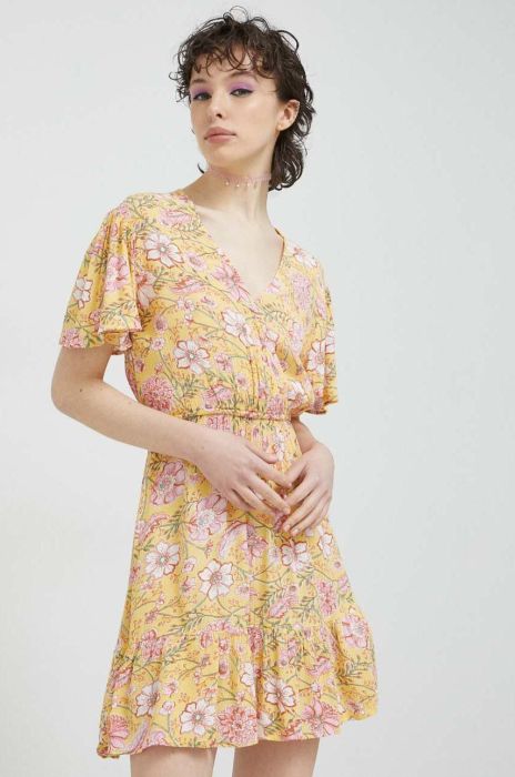 Сукня Billabong колір жовтий mini розкльошена (3071291)