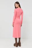 Сукня Patrizia Pepe колір рожевий maxi облягаюча